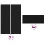 Juego de 4 Piezas de Mueble de TV - Madera de Roble Negro