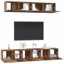 Conjunto de mueble de TV 5 pcs Madera vieja 100 x 30 x 30 cm