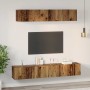 Conjunto de mueble de TV 5 pcs Madera vieja 100 x 30 x 30 cm