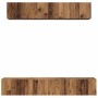 Conjunto de mueble de TV 5 pcs Madera vieja 100 x 30 x 30 cm
