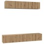 Conjunto de mueble de TV 5 pcs Roble artisan 100 x 30 x 30 cm