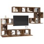 Conjunto de mueble de TV 8 pcs Madera vieja 80 x 30 x 30 cm