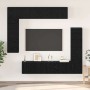 Conjunto de mueble de TV 8 pcs Roble negro 80 x 30 x 30 cm