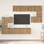 Conjunto de mueble de TV 8 pcs Roble artisan 80 x 30 x 30 cm