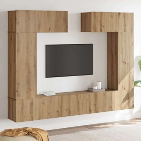 Conjunto de Muebles para TV 6 pcs Roble artisan