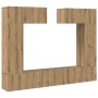 Conjunto de Muebles para TV 6 pcs Roble artisan
