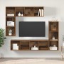 Conjunto de mueble de TV 4 pcs Madera vieja 37 x 37 x 142.5 cm