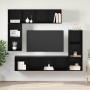 Conjunto de mueble de TV 4 pcs Roble negro 37 x 37 x 142.5 cm