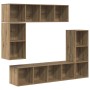 Conjunto de mueble de TV 4 pcs Roble artisan 37 x 37 x 142.5 cm