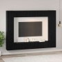 Conjunto de mueble de TV Montaje en la pared 10 pcs Roble negro