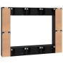 Conjunto de mueble de TV Montaje en la pared 10 pcs Roble negro