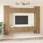Conjunto de mueble de TV 10 pcs Roble artisan 30.5 x 30 x 90 cm