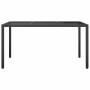 Mesa de comedor de jardín Negro 150 x 90 x 75 cm Poliratán