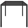 Mesa de comedor de jardín Negro 150 x 90 x 75 cm Poliratán