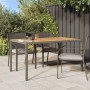 Mesa de comedor de jardín Gris 150 x 90 x 75 cm Poliratán