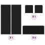 Gabinete para TV 8 pcs Roble negro 190.5 x 28.5 x 151 cm