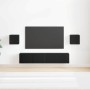 Juego de cabinet para TV de 6 piezas Roble negro Madera