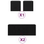 Juego de cabinet para TV de 6 piezas Roble negro Madera