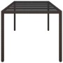 Mesa de comedor de jardín Marrón 250 x 100 x 75 cm Poliratán