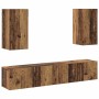Conjunto de mueble de TV 4 pcs Madera vieja 80 x 30 x 30 cm