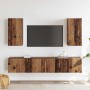 Conjunto de mueble de TV 4 pcs Madera vieja 80 x 30 x 30 cm