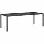 Mesa de comedor de jardín Negro puro 250 x 100 x 75 cm