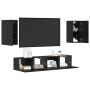 Conjunto de mueble de TV 4 pcs Roble negro 80 x 30 x 30 cm