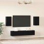 Conjunto de mueble de TV 4 pcs Roble negro 80 x 30 x 30 cm