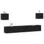 Conjunto de 6 muebles para TV - Colgado en la pared, madera de