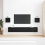 Conjunto de 6 muebles para TV - Colgado en la pared, madera de