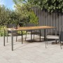 Mesa de comedor de jardín Gris 250 x 100 x 75 cm Poliratán