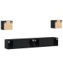 Conjunto de 6 muebles para TV - Colgado en la pared, madera de