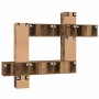 Conjunto de mueble de TV 10 pcs Madera vieja 30.5 x 30 x 90 cm