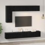 Conjunto de mueble de TV 6 pcs Roble negro 30.5 x 30 x 90 cm