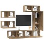 Conjunto de mueble de TV 6 pcs Roble artisan 30.5 x 30 x 90 cm