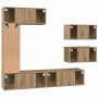 Conjunto de mueble de TV 6 pcs Roble artisan 30.5 x 30 x 90 cm
