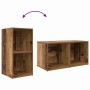 Gabinete de TV 3 pcs Marrón 107 x 35 x 37 cm