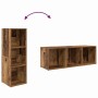 Gabinete de TV 3 pcs Marrón 107 x 35 x 37 cm