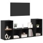 Gabinete de TV 3 pcs Negro 107 x 35 x 37 cm