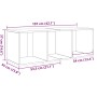 Gabinete de TV 3 pcs Negro 107 x 35 x 37 cm