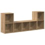 Gabinete de TV 3 pcs Marrón 107 x 35 x 37 cm