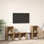 Gabinete de TV 3 pcs Marrón 107 x 35 x 37 cm