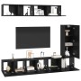 Conjunto de mueble de TV 6 pcs Roble negro 30.5 x 30 x 90 cm
