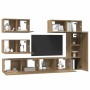Conjunto de mueble de TV 6 pcs Roble artisan 30.5 x 30 x 90 cm