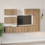 Conjunto de mueble de TV 6 pcs Roble artisan 30.5 x 30 x 90 cm