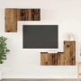 Conjunto de mueble de TV 4 pcs Madera vieja 60 x 30 x 30 cm