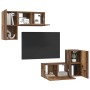 Conjunto de mueble de TV 4 pcs Madera vieja 60 x 30 x 30 cm