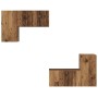 Conjunto de mueble de TV 4 pcs Madera vieja 60 x 30 x 30 cm