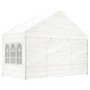 Cenador con techo polietileno blanco 4,08x2,23x3,22 m en Carpas y cenadores | Comprar online en Foro24