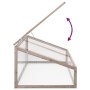 Invernadero madera de abeto gris 110x58,5x39 cm en Invernaderos | Comprar online en Foro24